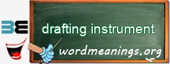WordMeaning blackboard for drafting instrument